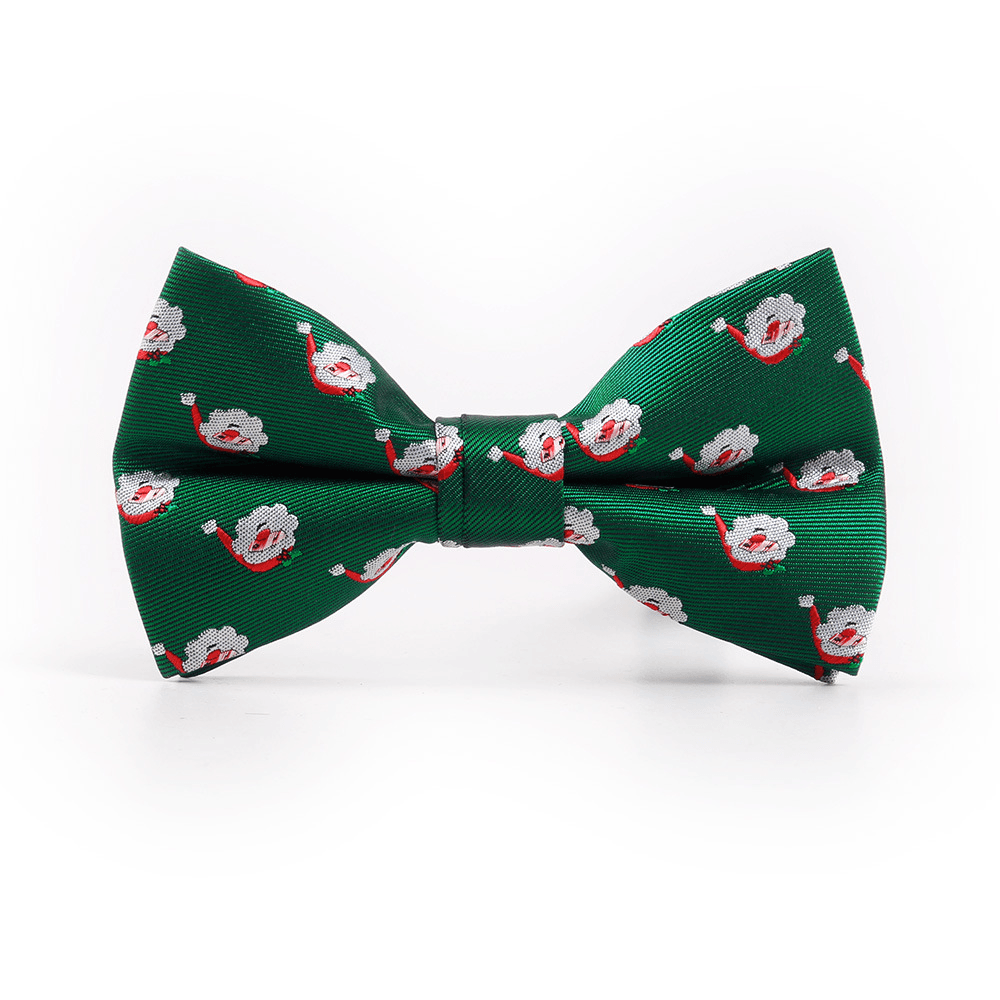 Men'S Holiday Christmas Tree Snowflake Pattern Bow Tie