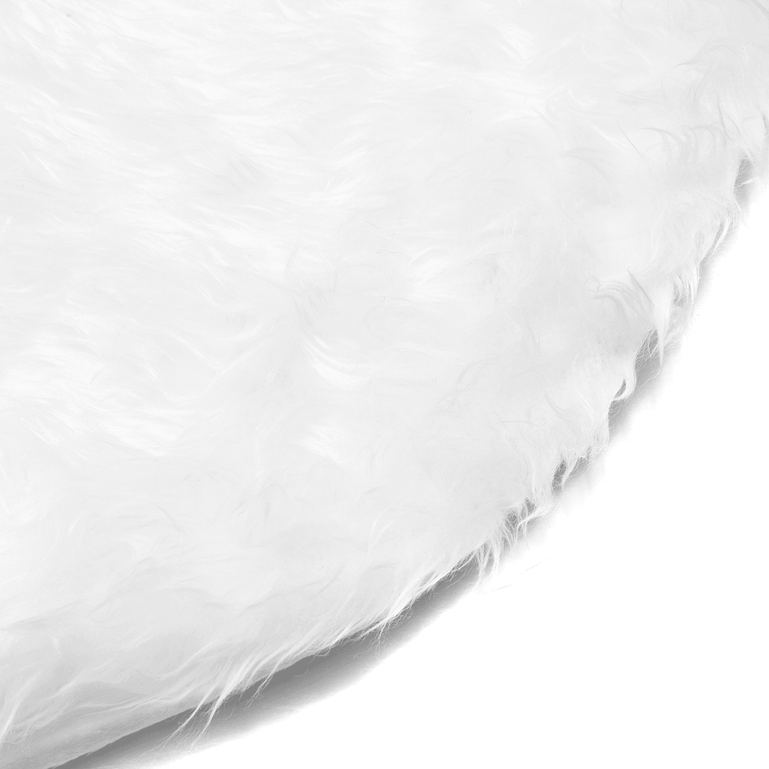 2020 White Plush Christmas Tree Skirt Christmas Decoration for Home Soft Hair White round Carpet Christmas Decor