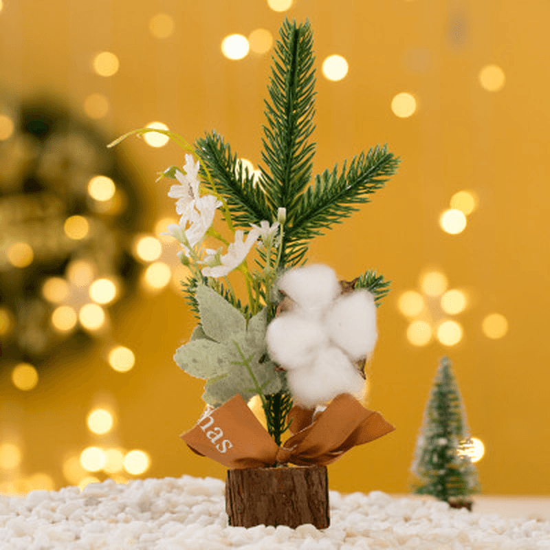 2020 Christmas Ornaments Mini Christmas Tree Ornaments Desktop Simulation Christmas Tree for Home Decor - MRSLM