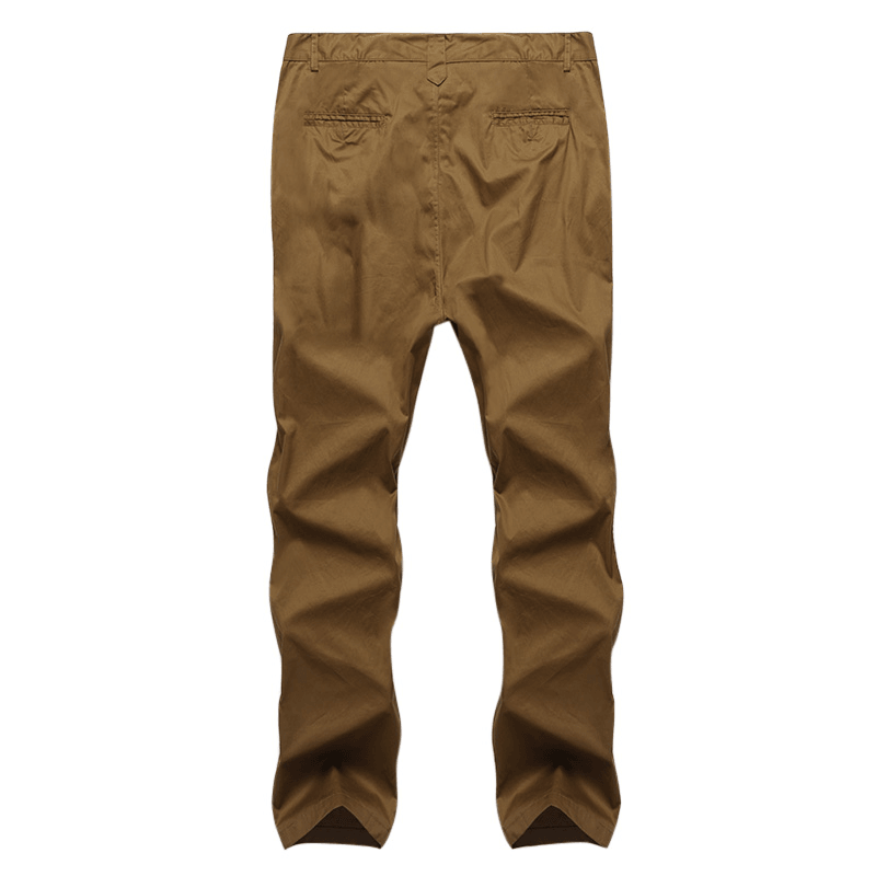 Mens Regular Fit Trousers Cargo Chino Business Casual Long Pants Slack plus Size