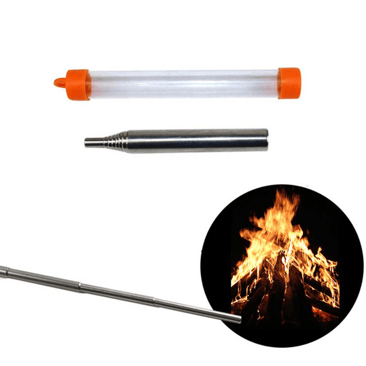 Ipree¬Æ Outdoor Camping Stainless Steel Fire Blow Tube Blowpipe Camping BBQ Blower Tool