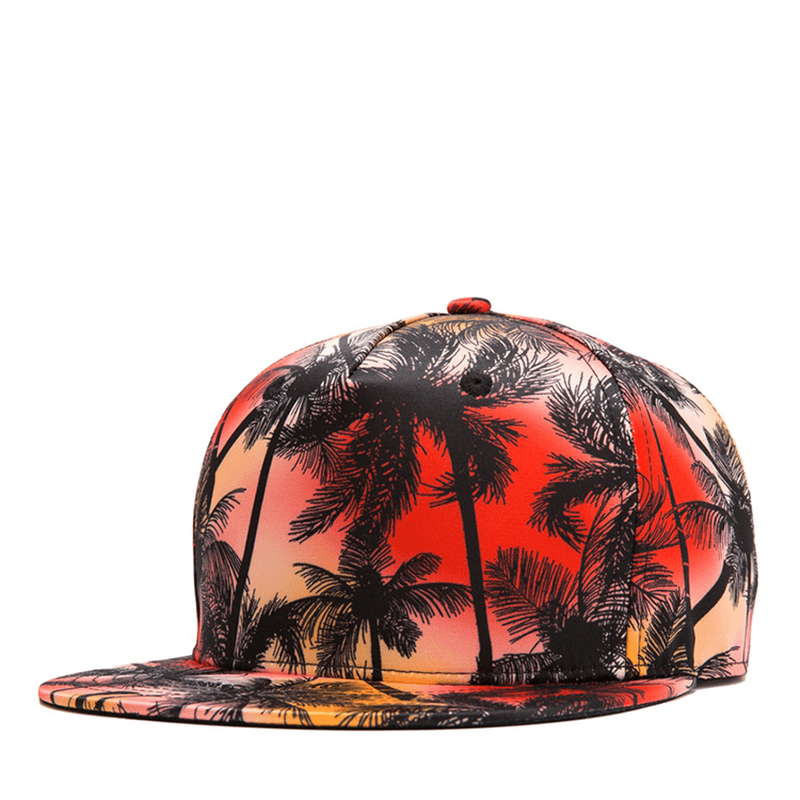 Tropical Wind Coconut Flat Hat Leaf Hip Hop Hat Baseball Cap