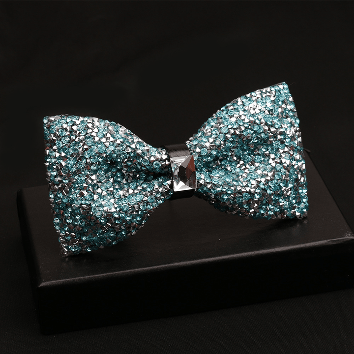 Fashionable Men'S Shiny Diamond Bow Tie