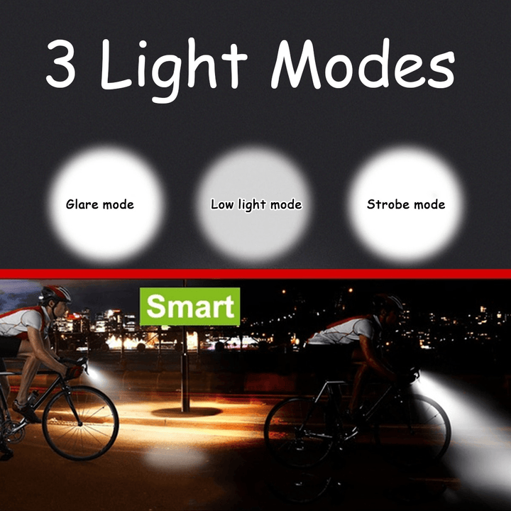 BIKIGHT 800LM T6/L2 Bicycle Light Mountain Bike LED Flashlight Night Riding Headlight USB Charging