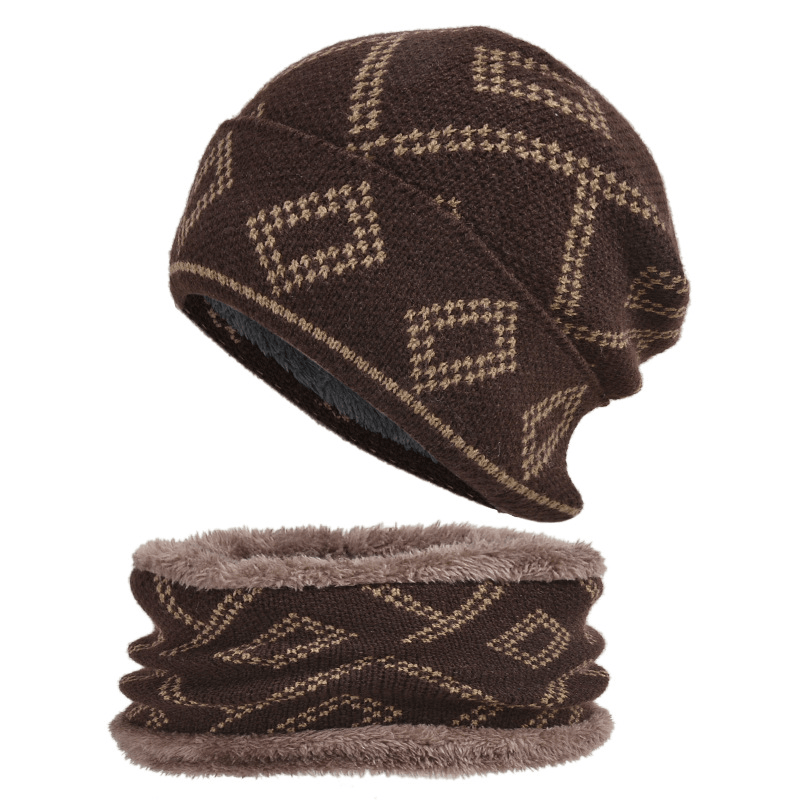 Hedging Hat with Thick Square Pattern to Keep Warm