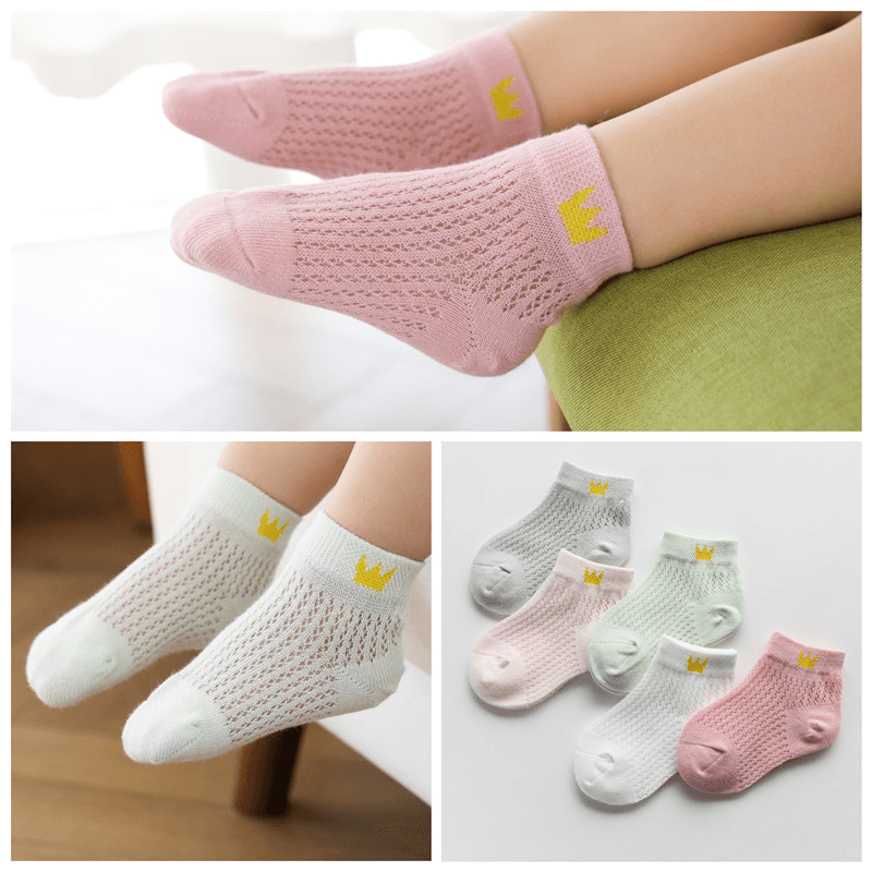 5 Pairs of Children Socks-Crown Female Treasure