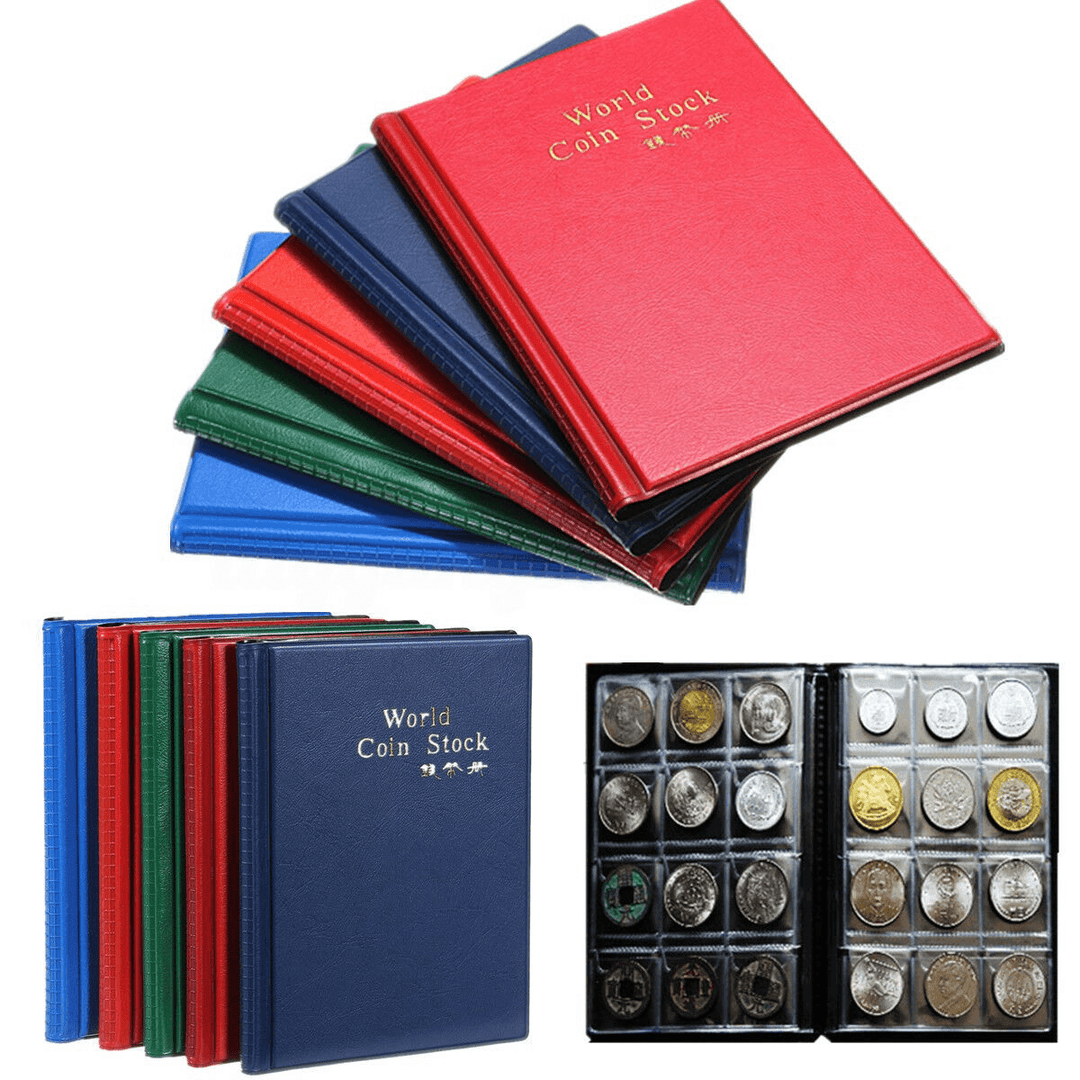 10 Pages 120 Coin Collections Holder Pocket Money Tokens Storage Album Decorations Storage Bag