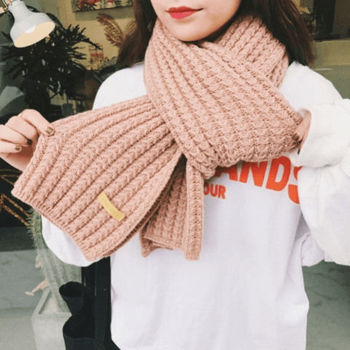 Scarf Women'S Winter Woolen Knitting Thickening to Keep Warm