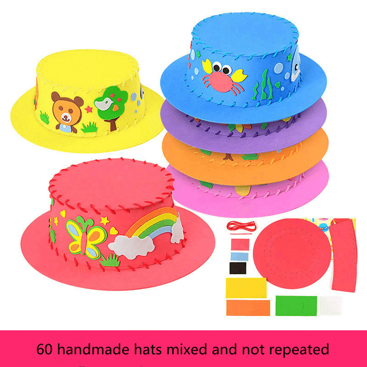 Fun and Creative DIY EVA Hat Kit Handmade by Children - Perfect for Arts and Crafts Activities