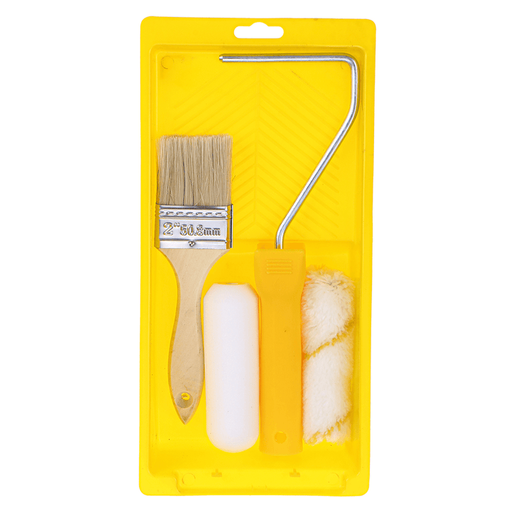 5/6Pcs Paint Runner Pro Roller Brush Set Room Decorating Handle Tools Kits 4Inch