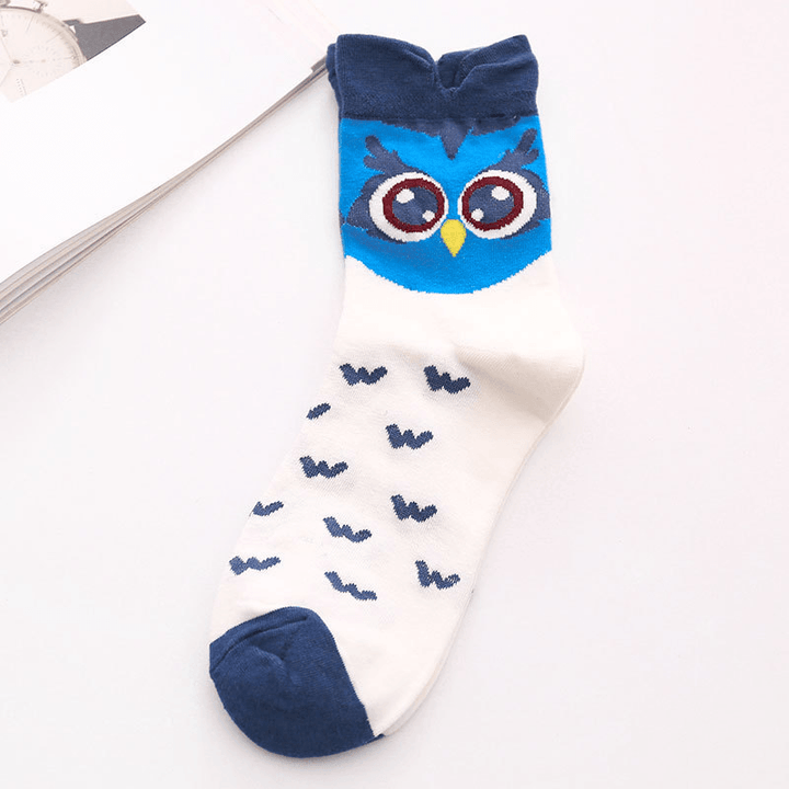 New Style Owl Socks Three-Dimensional Cartoon Socks Cotton Mid-Tube Women Socks