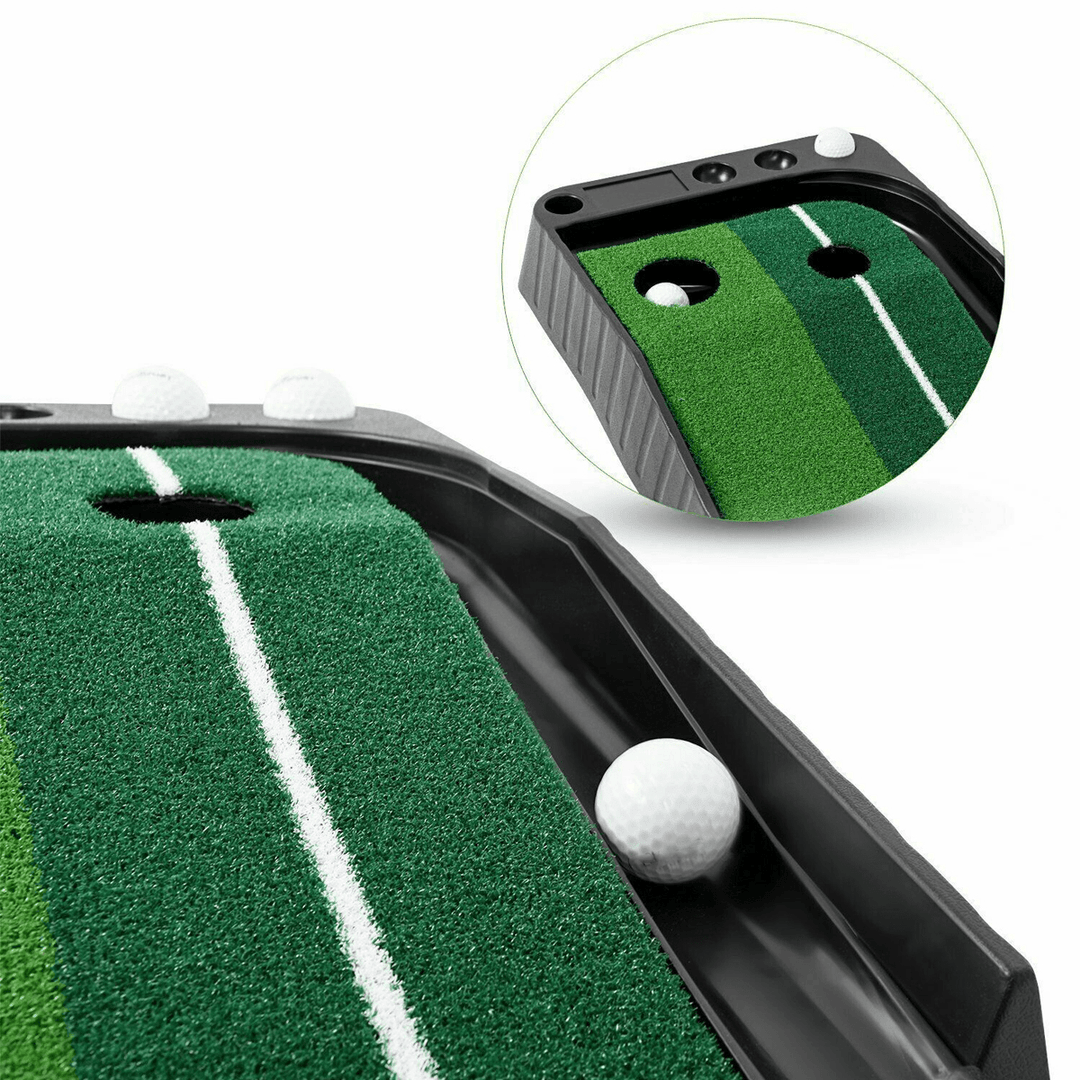 2.5M Golf Practice Mat Golf Training Grass Mat Thick Smooth Putting Pad Outdoor Garden Office