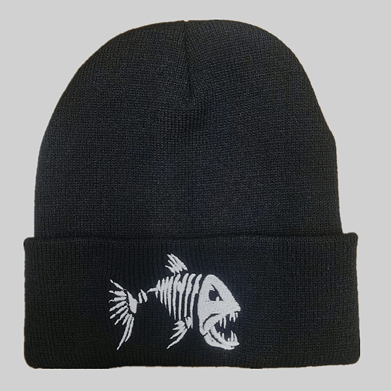 Mermaid Embroidered Warm Knitted Hat