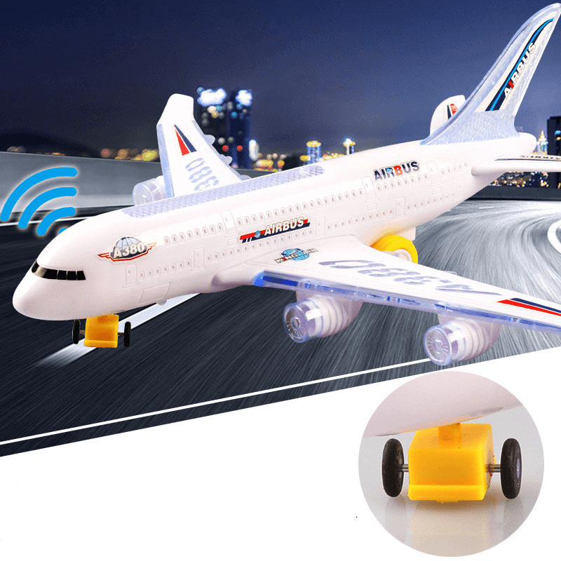 Electric Universal Airplane Toy, Lighting and Sound Effects, A380 Airliner Model, Lighting Toy, Stall