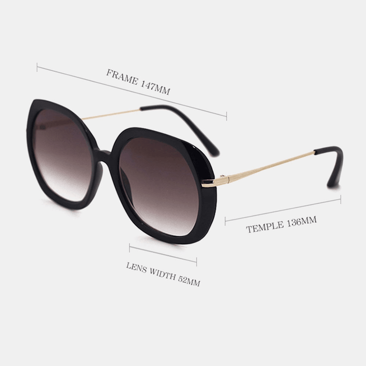 Women Casual Fashion Classical Full Metal Frame round Shape UV Protection Sunglasses