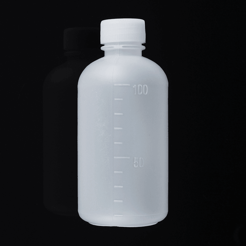 100Ml Empty Plastic Sample Reagent Liquid Storage Bottle Graduated Small Mouth Laboratory Container