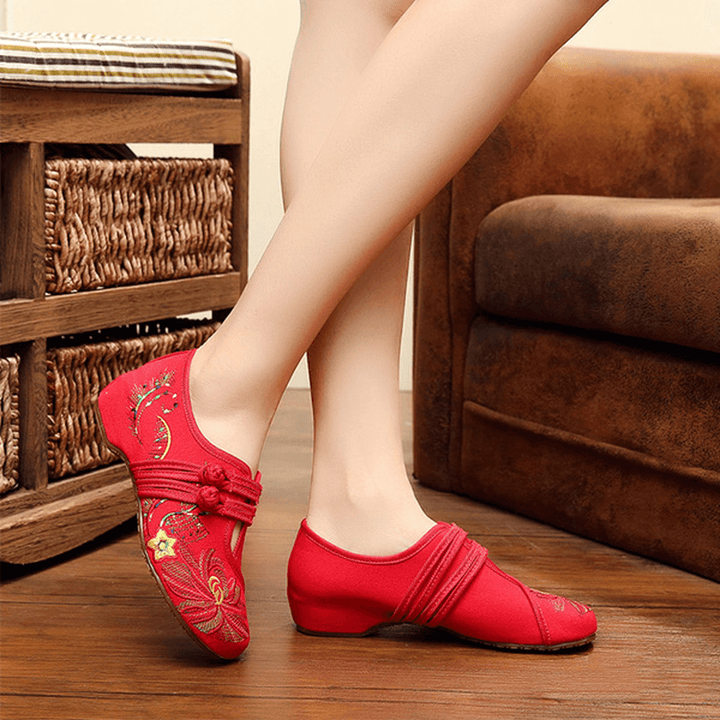 US Size 5-12 Women Casual Embroidery Floral Slip on Outdoor Flat Shoes