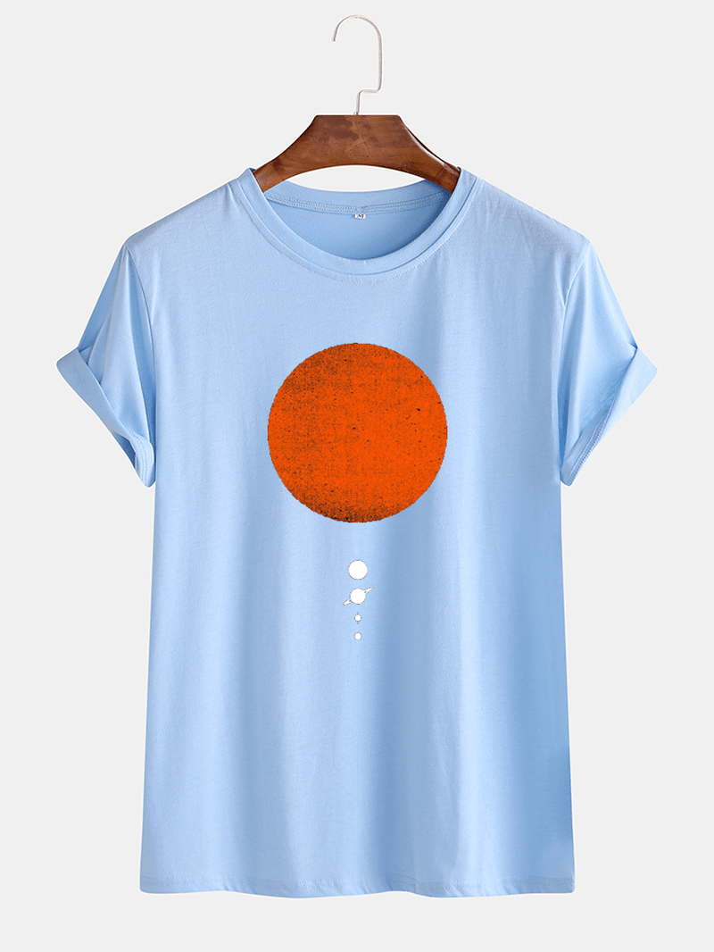 Mens Sun & Planet Graphic Printed Daily Casual Short Sleeve T-Shirts