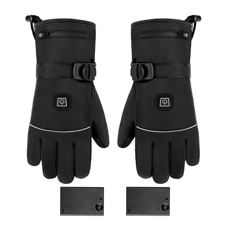 Electric Heated Gloves Waterproof Heating Hand Warmer Touch Screen Battery Powered Motorbike Racing Riding Gloves - MRSLM