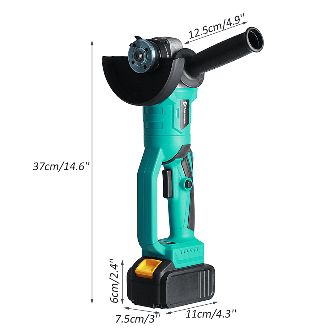 100/125Mm Electric Angle Grinder Chainsaw Woodworking Cutting Chainsaw Bracket W/ 1/2Pcs Battery