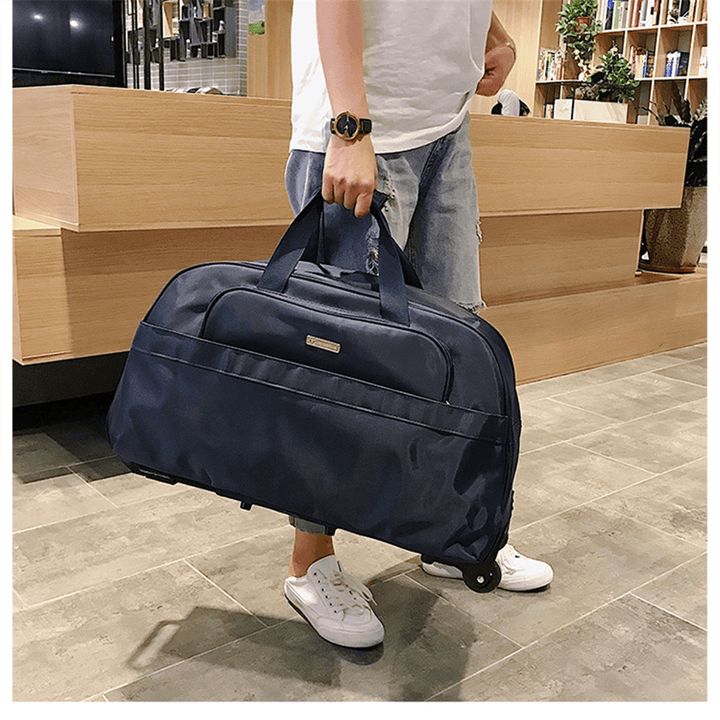 High Capacity Travel Duffle Luggage Trolley Bag with Wheels Rolling Suitcase Travel Bags Carry-On Bag