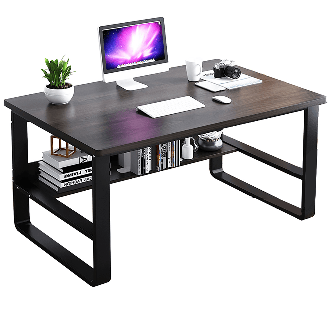 Standing Computer Desk 39 Inch Simple and Modern Writing Desk Dormitory Desk with Storage Board for Student