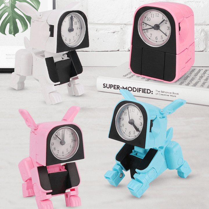 Deformed Puppy Wake up Clock Children'S Alarm Clock Lovely Cartoon Table Clock