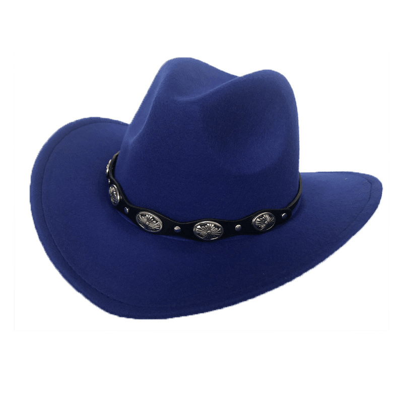 Punk Style Cowboy Hats and Felt for Men and Women