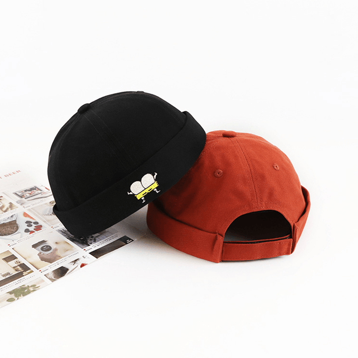 Unisex Melon Hat Summer Thin Section Hip Hop Landlord Hat Retro Leisure Street Brimless Hats