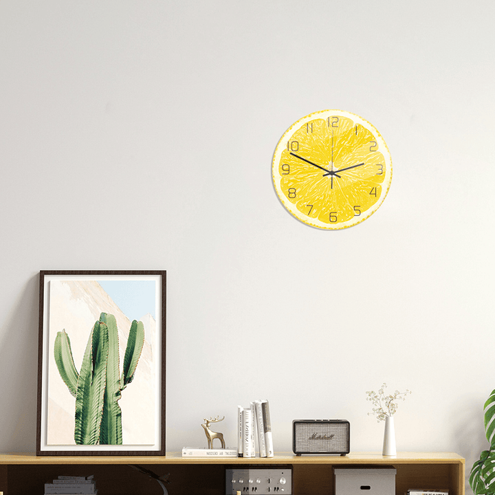 CC094 Creative Lemon Wall Clock Mute Wall Clock Quartz Wall Clock for Home Office Decorations