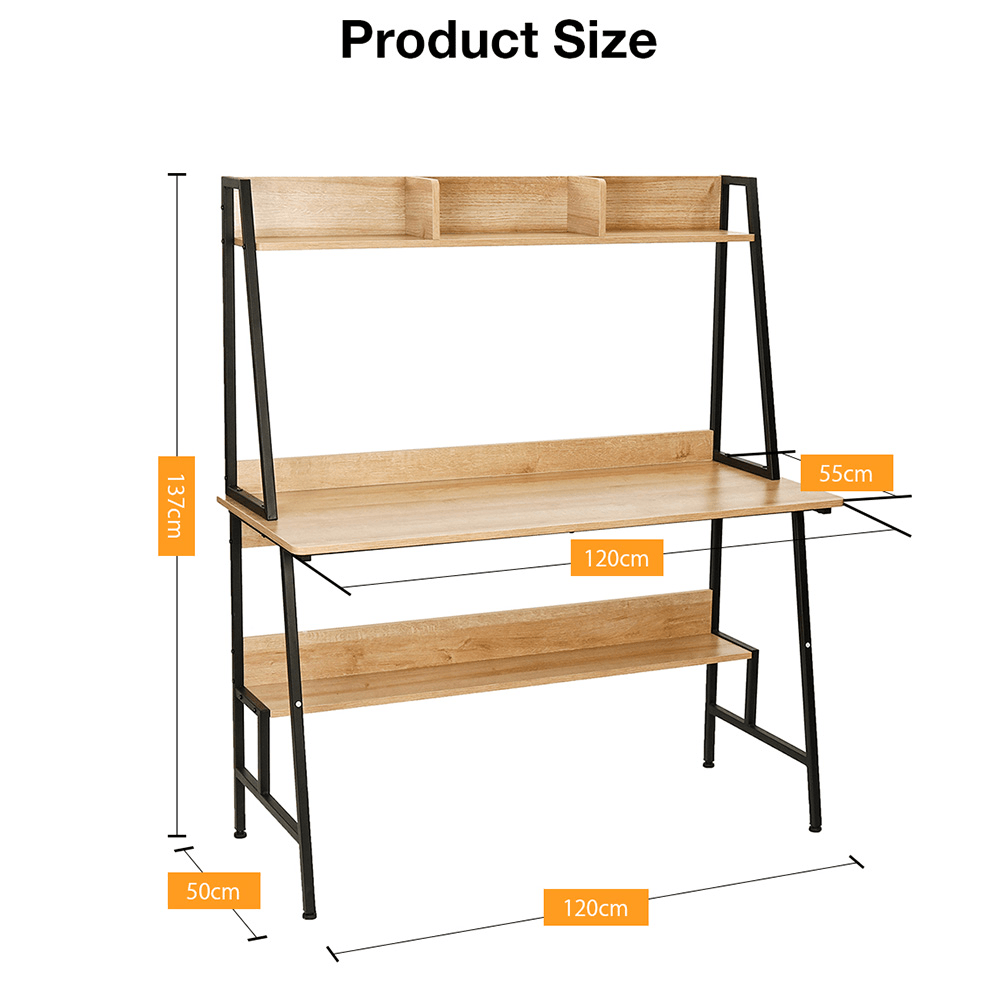 Douxlife¬Æ DL-OD06 47.2" Large Desktop Multi-Layer Computer Laptop Desk 15Mm E1MDF Workstation Perfect for Home Office