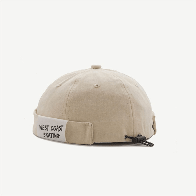 Letter Cloth Logo Melon Leather Hat