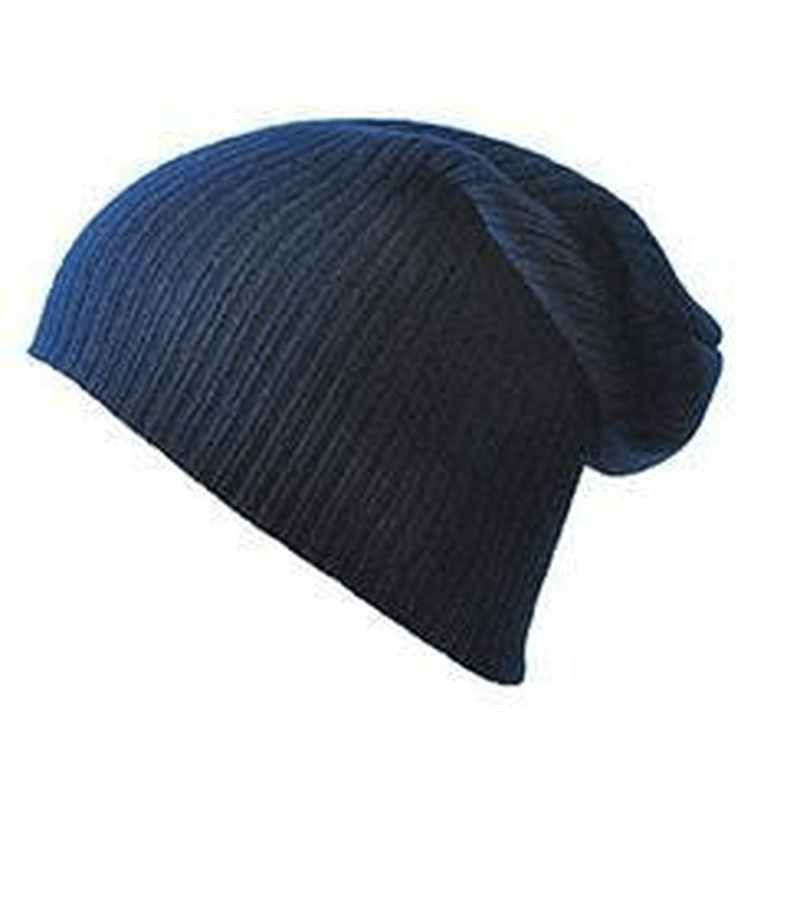 Men'S and Women'S Warm Solid Color Striped Caps