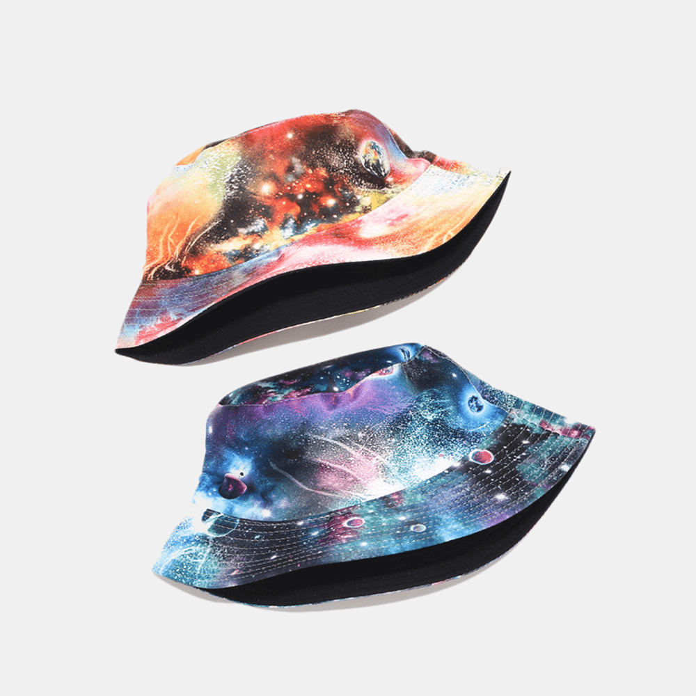 Graffiti Galaxy Fisherman Hat Women'S Cotton Basin Hat Bucket Hat