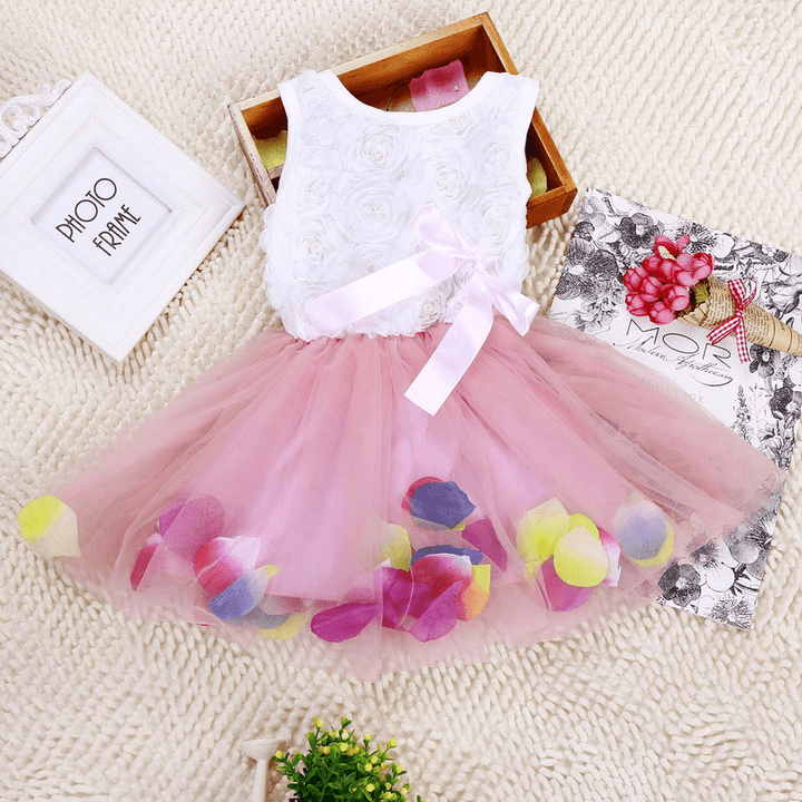 Children'S Wear, Children'S Color, Hem, Small Petal Dress, Princess Girl Skirt