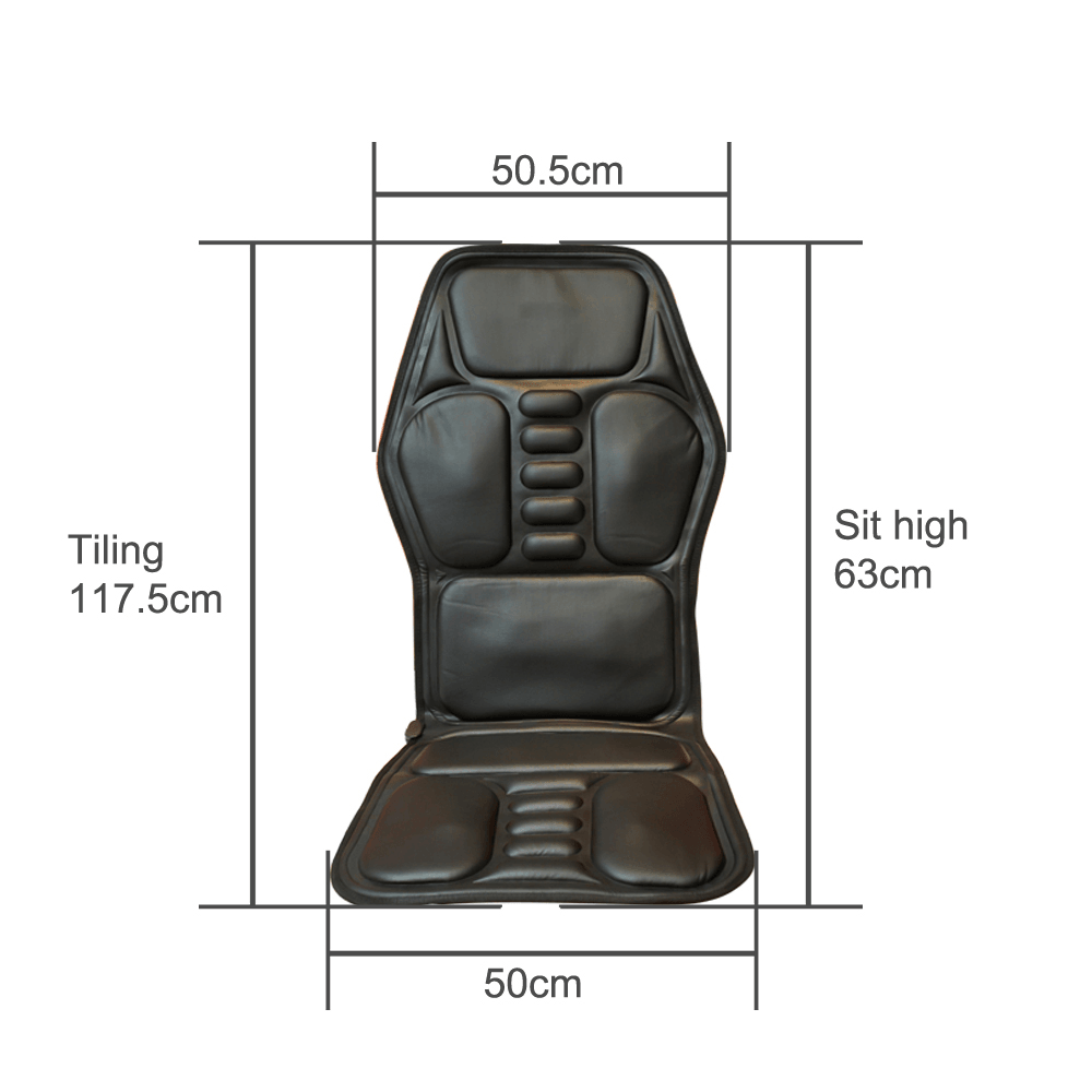 Heated Back Electric Massage Chair Seat Car Home Office Seat Massager Heat Vibrate Cushion Back Neck Massage Chair Massage Relaxation