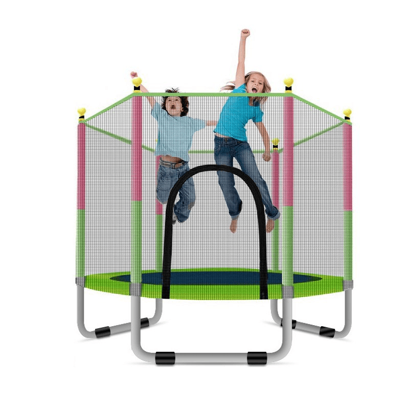 Kids Trampoline with Enclosure Safety Net Jumping Mat Spring Cover Padding