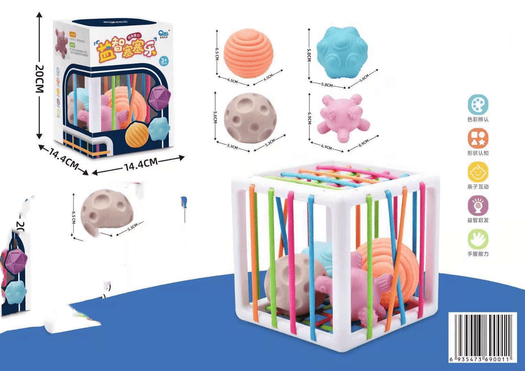 Baby Puzzle Cube Soft Rubber Stopper Color