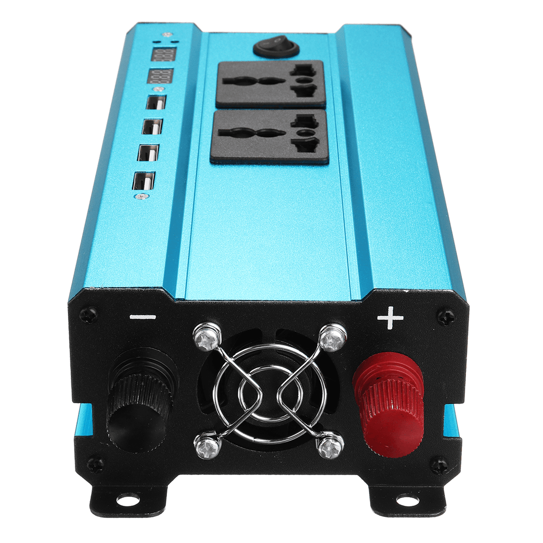 4000W 12V/24V DC to 110V/220V AC Solar Power Inverter LED Modified Sine Wave Converter Blue