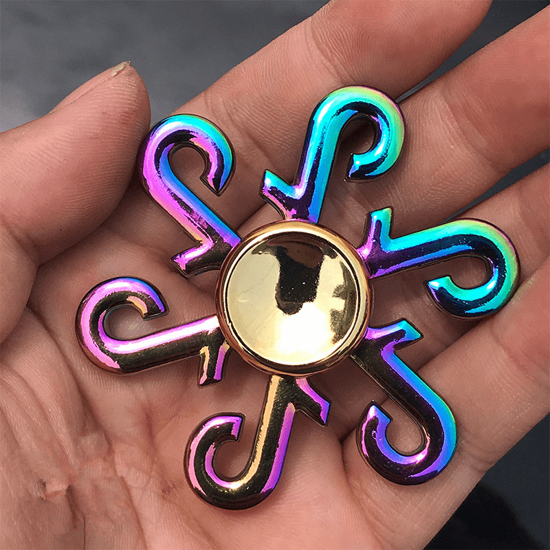 New Colorful Fingertip Spinner Zinc Alloy Decompression Toy Hand Spinner Finger Spinner