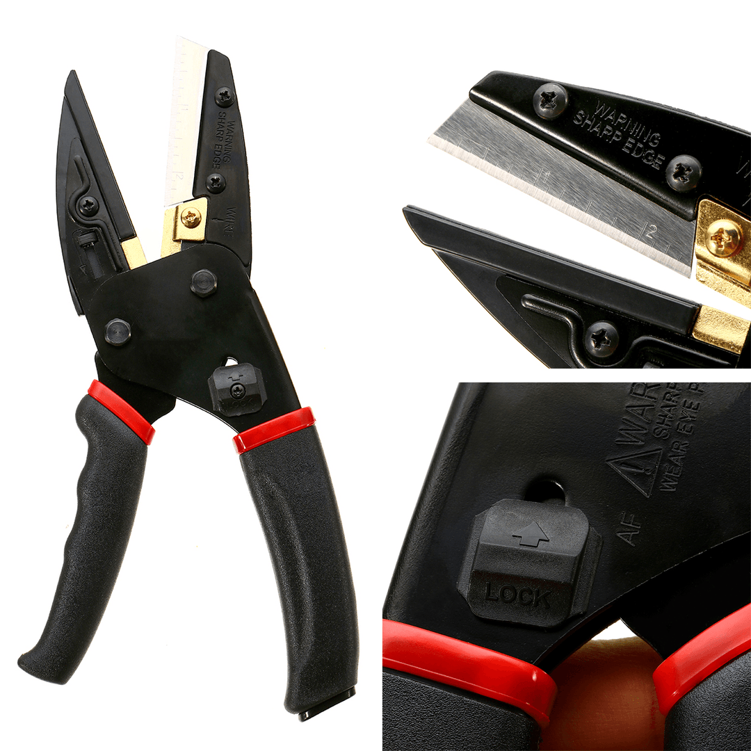 3 in 1 Cutting Tool Multi Cut Pliers Wire Black Power Cut Garden Pruning Shears with 3Pcs Extra Blades Wire Stripper Scissors for Cutting Cable Leather Electrician Hand Crimping Tools