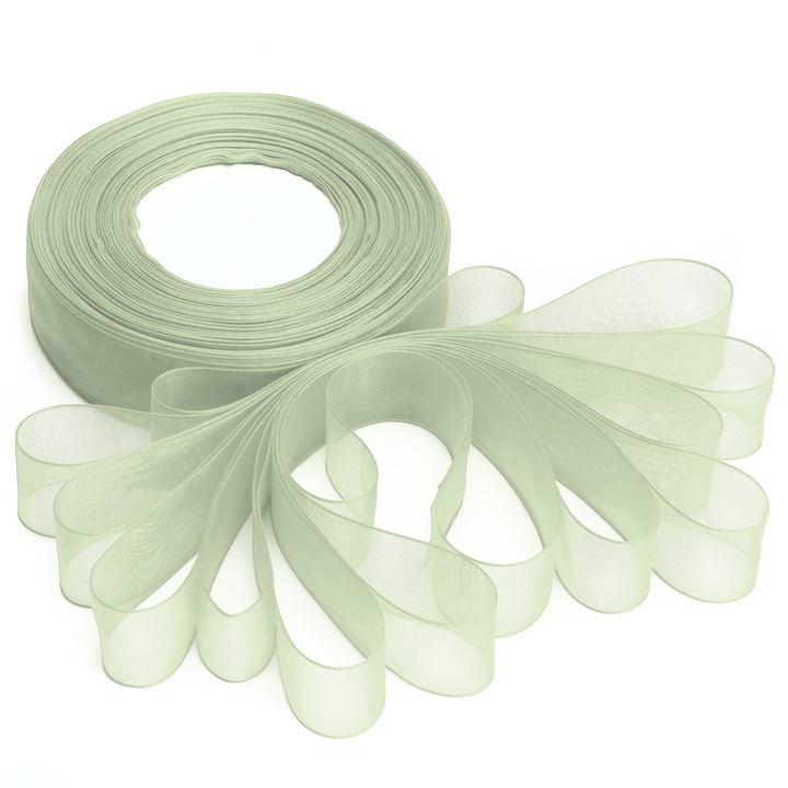 50 Yard 25Mm Transparent Organza Ribbon Wedding Party DIY Decoration - MRSLM