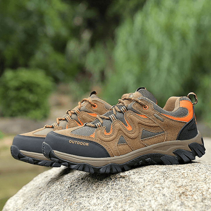 Big Size Men Comfortable Wear Resistant Outsole Outdoor Hiking Athletic Shoes