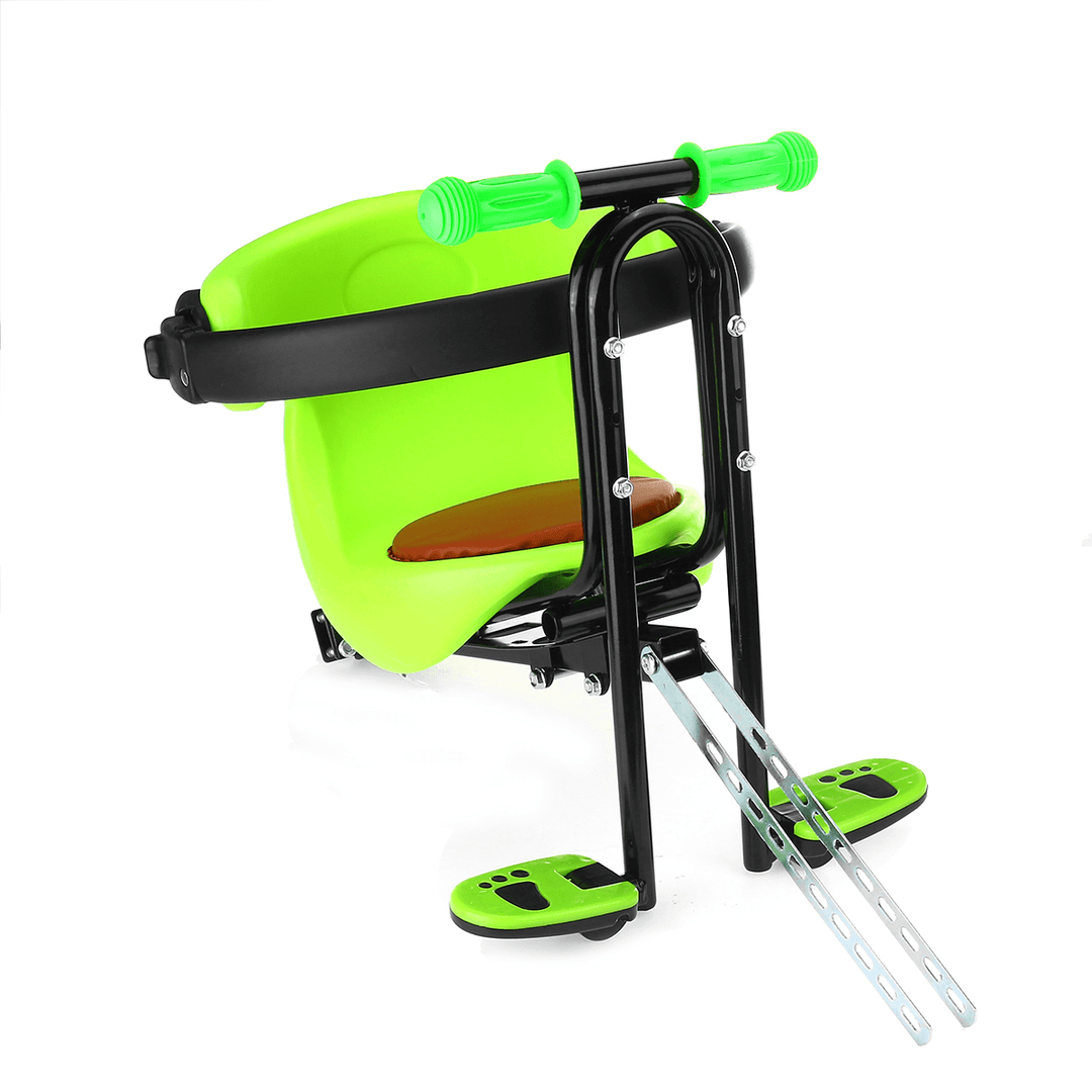 BIKIGHT Bike Baby Seat Safety Kids Saddle Handrail Chair with Foot Pedals Support Back Rest Outdoor Cycling