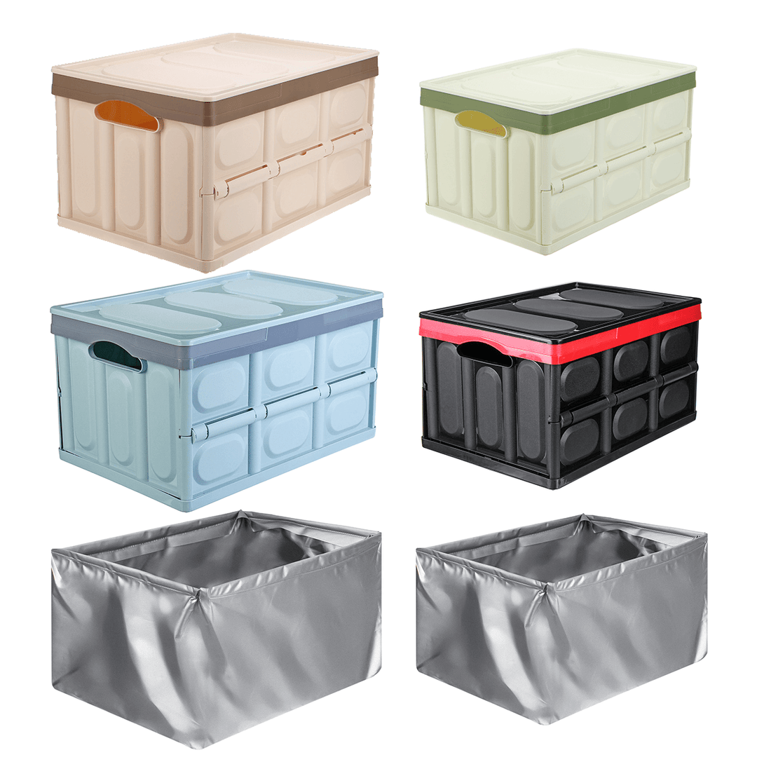 30L/55L Car Trunk Storage Box Saving Space Thickened Container Cloth Organizer