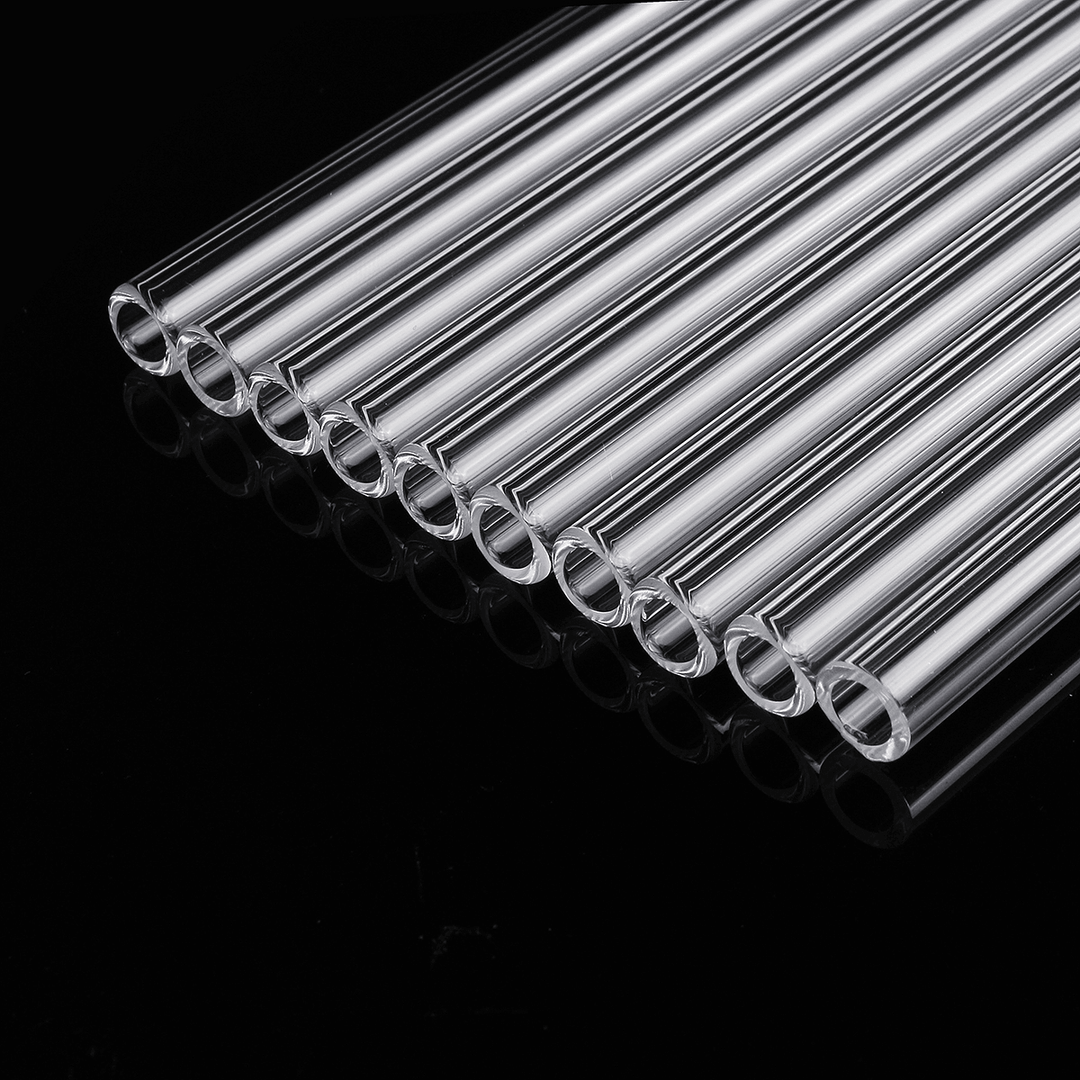 10Pcs Length 150Mm OD 7Mm 2Mm Thick Wall Borosilicate Glass Blowing Tube Lab Factory School Home