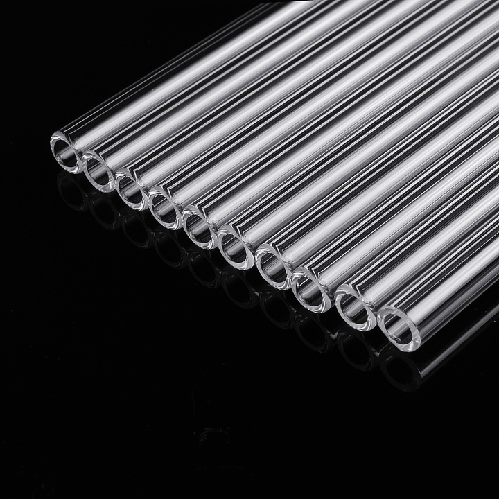 10Pcs Length 150Mm OD 7Mm 2Mm Thick Wall Borosilicate Glass Blowing Tube Lab Factory School Home