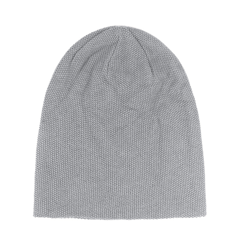 Men and Women All-Match Pure Color Broken Point Plain Acrylic Knitted Hat