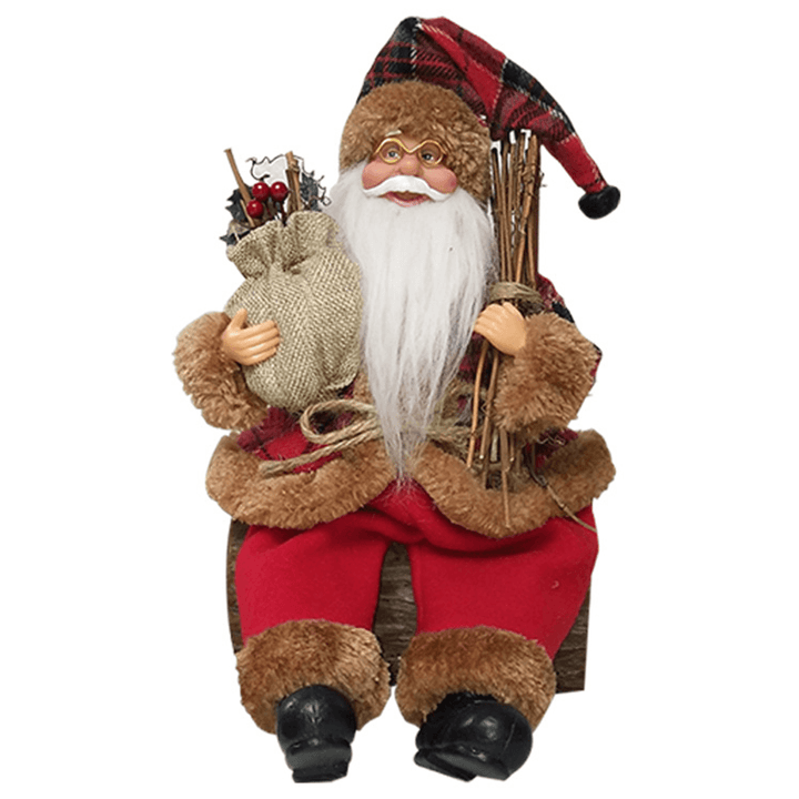 Christmas Santa Claus Doll Christmas Tree Ornament Kid Toy Home Office Christmas Atmosphere Decorations