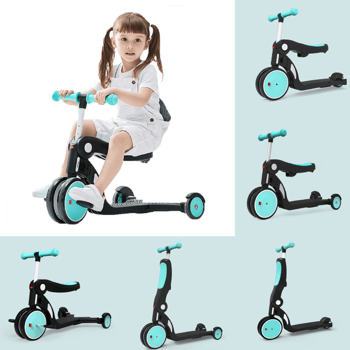 BEBEHOO 3-In-1 Adjustable Kids Scooter + Balance Bike +Walker Bicycle Balance Training Gifts for Aged 2-6